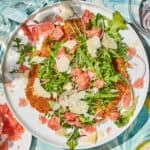 Chicken Cutlets with Arugula and Pomelo