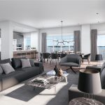 Aqualuna Condos at Bayside – Living Room