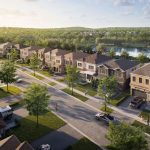 Aerial Rendering of Five Creeks Estates