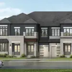 Modern stone and brick townhomes in the Union Glen community by Fieldgate Homes in Markham.