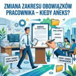 ZMiana zakresu obowiązków pracownika – kiedy aneks?; aneks do umowy o pracę, stare zadania, nowe zadania, projekty i strategia.