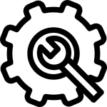 wrench-in-a-gear-outline-symbol-in-a-circle شرکت پرشین نویسا بین الملل