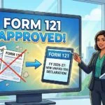 Form121 in lieu of 15G and 15H