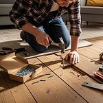 fixing loose floorboards