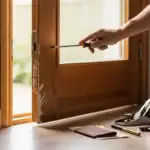 how to fix a sticking wooden door