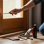 how to fix a sticking wooden door