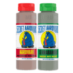 bottles of aardvark sauce and serrabanero