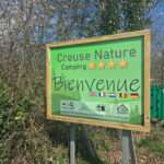 Enseigne extérieure camping montant bois