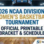 Printable 2026 NCAA DII Womens Schedule and Bracket