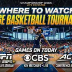 What Channel is the College Basketball Tournament on Today