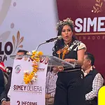 Senadora Simey Olvera no revela gastos de informes en Hidalgo
