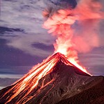 Volcán de Fuego fase explosiva