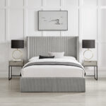 Limelight Gemini Storage Bed in Grey Fabric