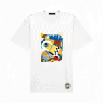 Koszulka oversize unisex 210 g „PERCEPCJA”, biała, stan Obecność, Vibes Goods