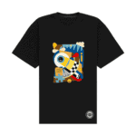 Koszulka oversize unisex 210 g „PERCEPCJA”, czarna, stan Obecność, Vibes Goods