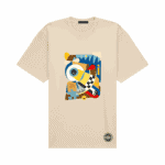 Koszulka oversize unisex 210 g „PERCEPCJA”, stan Obecność, Vibes Goods