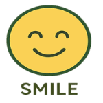 Smiling preschool student icon