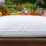 Soft wool pillow with plush low-loft comfort