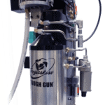 TOUGH GUN reamer shown with spray containment unit installed