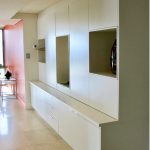 Custom made display cabinets at Hyde Park .Custom made joinery and cabinet making.