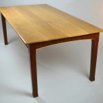 Custom made timber furniture. Custom made furniture and furniture maker. Made with curved rails with cock beading and inlayed top details. Tapped legs and top give an elegant look for a modern feel with old world-built details.
