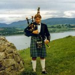 Christian Spanik bei Dreharbeiten zu Neues...die Computershow in 3Sat 1993 im Silicon Glen, Schottland