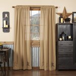 Stratton Burlap Applique Star Panel Set of 2 84x40