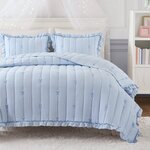 Intelligent Design Liv Quilt Set in Blue, Full/Queen ID13-2521