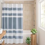 Madison Park Spa Waffle Shower Curtain with 3M Treatment in Blue, 72x72" MP70-4159