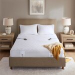 Beautyrest Cotton Blend Heated Mattress Pad in White, Cal King BR55-0202