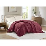 Madison Park Windom Lightweight Down Alternative Blanket with Satin Trim in Burgundy, Full/Queen MP51-8135