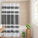 Madison Park Spa Waffle Shower Curtain with 3M Treatment in Charcoal, 72x72" MP70-8449