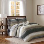 Madison Park Essentials Saben Comforter Set with Cotton Bed Sheets in Taupe, Cal King MPE10-167