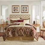 Croscill Classics Julius 4 Piece Comforter Set in Burgundy, King CCL10-0002
