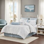 Harbor House Blue Crystal Beach Comforter Set in White, Cal King HH10-704
