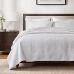Madison Park Quebec Reversible Quilt Set in White, King/Cal King MP13-1372