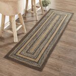 Espresso Jute Rug/Runner Rect w/ Pad 22x72
