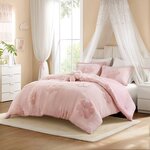 Urban Habitat Kids Gracie Floral Reversible Tufted Chenille Comforter Set with Flower Throw Pillow in Pink, Full/Queen UHK10-0237