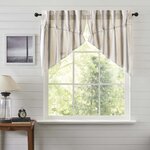 Grace Grain Sack Stripe Prairie Swag Set of 2 36x36x18