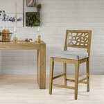 INK+IVY Crackle Counter Stool in Light Grey, One Size IIF20-0050
