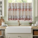 Kaila Ticking Blue Ruffled Tier Set of 2 L24xW36