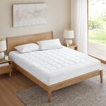 Madison Park Cloud Soft Overfilled Plush Waterproof Mattress Pad in White, Queen MP16-3147