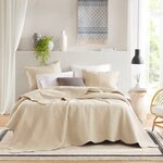 Madison Park Tuscany 3 Piece Reversible Scalloped Edge Quilt Set in Cream, Full/Queen MP13-1035