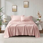 True North by Sleep Philosophy Micro Fleece Sheet Set in Blush, Twin XL TN20-0523