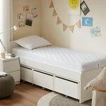 Beautyrest Heated Microfiber Mattress Pad with 3M Scotchgard in White, Twin BR55-0533