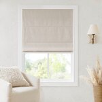Madison Park Quincy Cordless Roman Shade in Linen, 31x64" MP40-8662