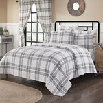 Black Plaid King Coverlet 97x110
