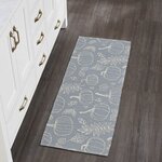 VHC Brands Fall Farmhouse Silhouette Pumpkin Grey Indoor Outdoor Runner Rug 17x48