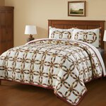 Custom House Wedding Rings Queen Quilt Set; 1-Quilt 94Wx94L w/2 Shams 21x27