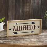 Sweet Freedom Wooden Sign 7x16